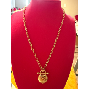 18K Tiffany Ball Necklace w/ Ball + Lock Size 16, 17.5g