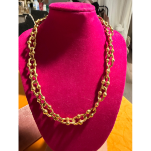 18K YG Botega Necklace 28.8g