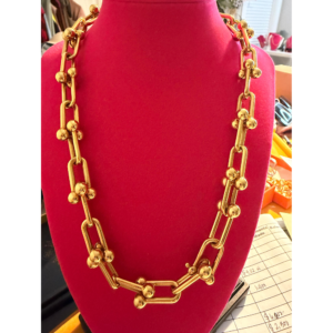 18K YG Necklace Size 16, 21.2g