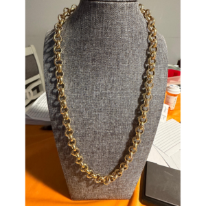 18K YG Necklace VL Size 18, 33g