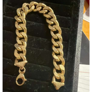 18k SD mens Cuban bracelet